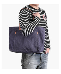 Mens canvas tote crossbody bag