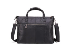 Vintage Fashion Leather Mens 13inch Briefcase Laptop Shoulder Bag Business Bag Handbag For Men