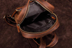 Casual Leather One Shoulder Backpack Chest Bag Sling Bag Sling Crossbody Bag For Men