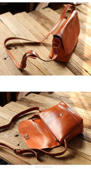 Casual Small Leather Mens Black Side Bag Brown Postman Bag Messenger Bag For Men