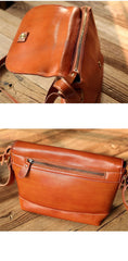 Casual Small Leather Mens Black Side Bag Brown Postman Bag Messenger Bag For Men