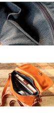 Casual Small Leather Mens Black Side Bag Brown Postman Bag Messenger Bag For Men
