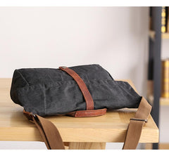 Waxed Canvas Mens Side Bag 13‘’ Khaki Courier Bag Messenger Bag for Men