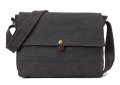 Casual Canvas Dark Gray Men's Side Bag Shoulder Bag Postman Messenger Bag For Men