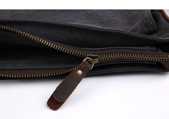 Casual Canvas Dark Gray Men's Side Bag Shoulder Bag Postman Messenger Bag For Men