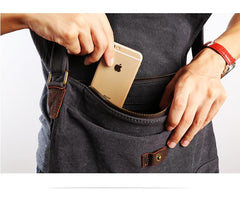 Casual Canvas Dark Gray Men's Side Bag Shoulder Bag Postman Messenger Bag For Men