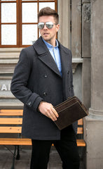 Cool Leather Mens Clutch Bag Wristlet Bag Clutch Wallet Business Clutch for Men
