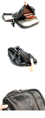 Casual Small Leather Mens Black Side Bags Small Vertical Postman Bag Messenger Bags For Men