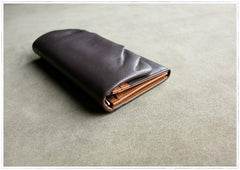 Classic Leather Womens Wallet Bifold Clutch Wallet Long Wallet for Women