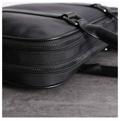 Classic Black Nylon Briefcase Mens Black Nylon 13'' Laptop Briefcase Handbag Purse for Men