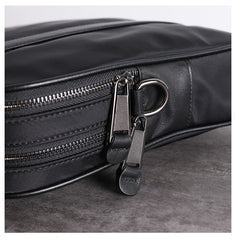 Classic Black Nylon Briefcase Mens Black Nylon 13'' Laptop Briefcase Handbag Purse for Men