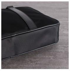 Classic Black Nylon Briefcase Mens Black Nylon 13'' Laptop Briefcase Handbag Purse for Men