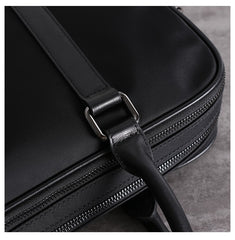 Classic Black Nylon Briefcase Mens Black Nylon 13'' Laptop Briefcase Handbag Purse for Men