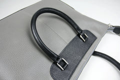 Classic Large Womens Black Leather Work Handbag Purse Leather Shoulder Purse Bag for Ladies