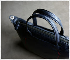 Classic Womens Dark Blue Leather Shoulder Handbag Womens Fashion Work Navy Handbag Purse Crossbody Purse for Ladies