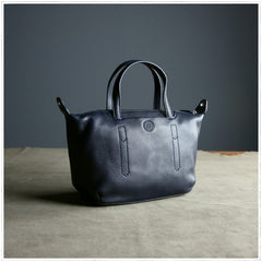 Classic Womens Dark Blue Leather Shoulder Handbag Womens Fashion Work Navy Handbag Purse Crossbody Purse for Ladies