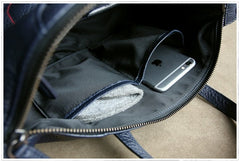 Classic Womens Dark Blue Leather Shoulder Handbag Womens Fashion Work Navy Handbag Purse Crossbody Purse for Ladies
