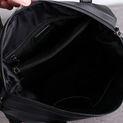 Classic Womens Nylon Leather Handbags Briefcase Mens Black Nylon Laptop Shoulder Purse for Ladies