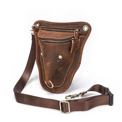 Vintage Brown LEATHER MEN'S Ox Fanny Pack - Interior View