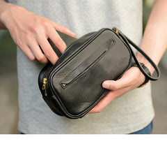 Coffee Cool Leather Mens Long Wallets Large - Size Detail