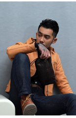 Cool Black Leather Mens Long Wallets Large Double Zipper Clutch Wallet Coffee Vintage Clutch Purse For Men