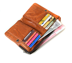 Cool Brown Leather Mens Bifold Small Wallets Black billfold Wallet Front Pocket Wallet For Men