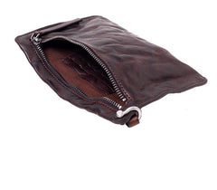 Cool Black Leather Mens Wristlet Wallets Zipper - Bill Slots Detail