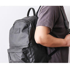 Cool Black Nylon Backpack Men's 14 inches Waterproof Backpack School Backpack For Men