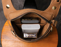 Cool Tan Men's Motorcycle Belt Pouch Belt Bag