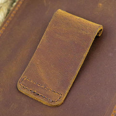 Cool Leather Men's Slim Cell Phone Holster Phone Holster Waist Belt Bag Belt Pouch For Men