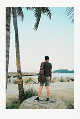 Waxed Canvas Leather Mens Large Backpack Canvas Travel Backpack Barrel Travel Backpacks for Men