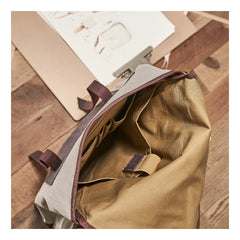 Fashion Canvas Leather Mens 14'' Satchel Messenger Bags Courier Bag College Postman Bag for Men