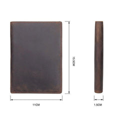 Cool Leather Long Wallet for Men Slim Bifold Wallet Passport Wallet Travel Wallet