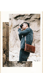 Cool Leather Mens Small Side Bag Leather Courier Bags Messenger Bags Side Bag for Men