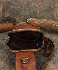 Cool Mens Womens Cap Brown Sling Bag - Size Detail