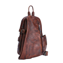 Cool Men's Leather Sling Bag Sling Pack Leather Sling Backpacks For Men