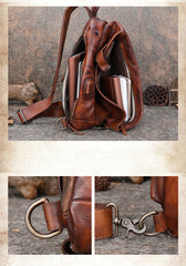 Cool Men's Leather Sling Bag Sling Pack Leather Sling Backpacks For Men