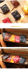 Cool Brown Leather Mens Card billfold Wallet Coin Holder Black Change Pouch For Men