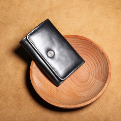 Cool Black Gray Leather Men's Key Holders Key Wallet For Men