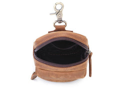 Cool Brown Leather Men's Cell Phone Holster Brown Belt Bag Waist Bag Belt Pouch For Men