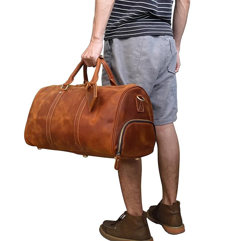 Leather Duffle Bag for Men - Travel Overnight