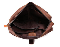 Cool Brown Leather Messenger Bag Handbag Shoulder Bag Backpack For Men