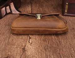 Cool Brown Mens Leather Belt Bag Belt Pouch Cell Phone Holster Waist Bags For Men