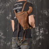 Cool Bull Leather Mens Backpack Vintage Travel Bag for Men