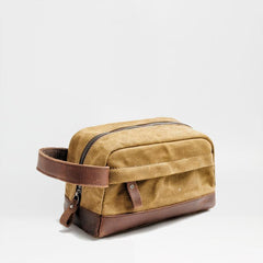 Cool Canvas Leather Mens Clutch Bag Handbag Storage Bag Wash Bag For Men