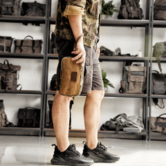 Cool Canvas Mens Green Clutch Bag Mini Side Bag Gray Small Messenger Bag For Men