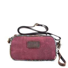 Cool Canvas Mens Green Clutch Bag Mini Side Bag Gray Small Messenger Bag For Men
