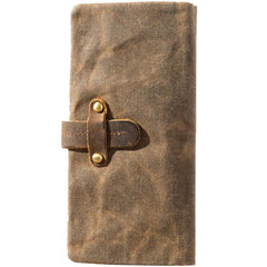 Cool Canvas Leather Mens Long Wallet Long Wallet for Men