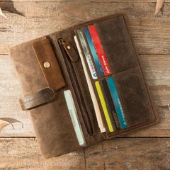 Cool Canvas Leather Mens Long Wallet Long Wallet for Men