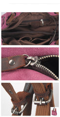 Cool Canvas Leather Womens Mens Simple Fashion Handbag Tote Bag Shoulder Bag Tote Purse For Men